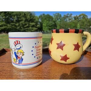 Collectible Patriotic Mugs - Bicentennial Campbell’s & Lang Folk Art  Americana